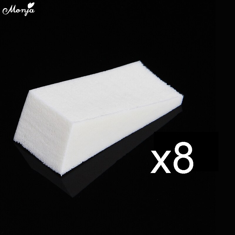 Monja-Gel triangular suave para decoración de uñas, 8 Uds., degradado de Color, esponja de estampado, herramientas de manicura: Default Title