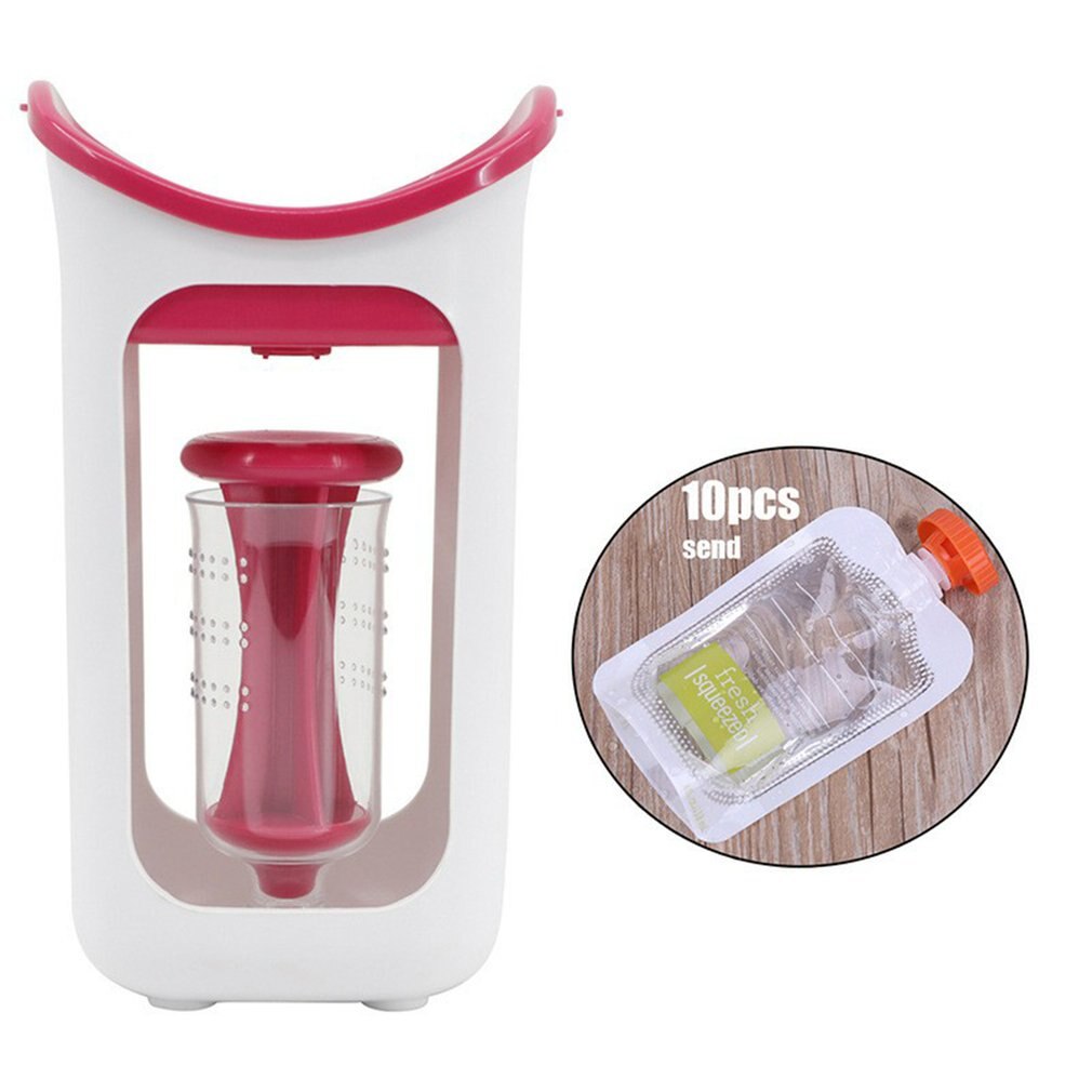 Fruit Squeeze Station Baby Verse Vruchtensap Voedsel Maker Pouch Puree Knijper Sap Dispenser Babyvoeding Knijper