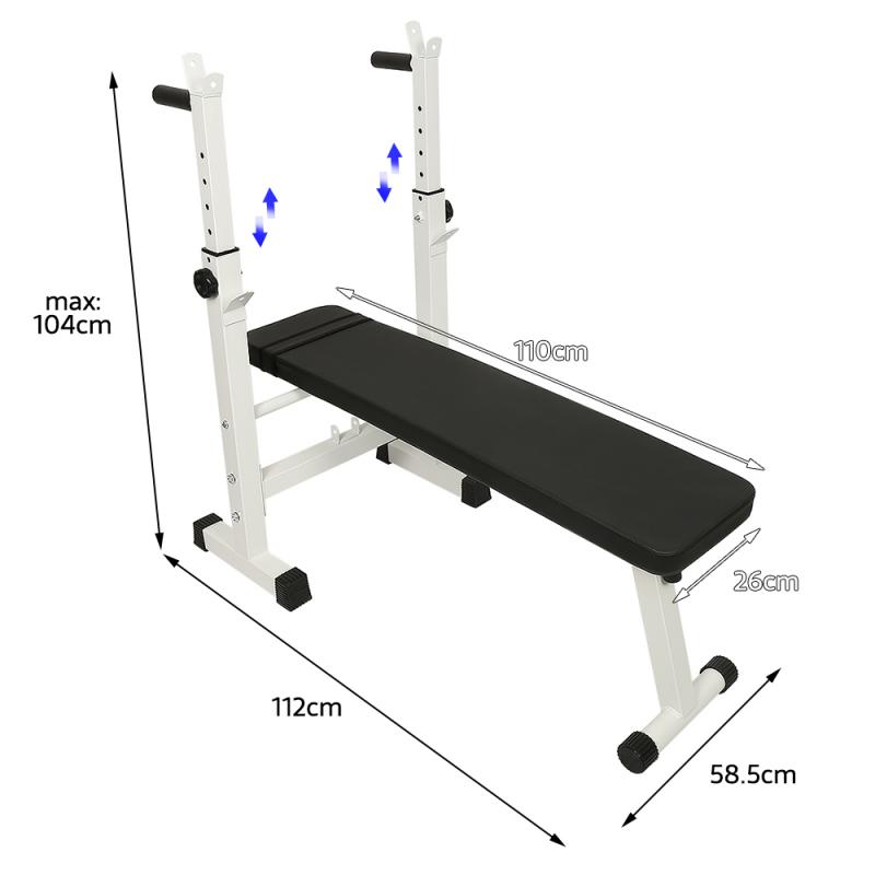 112*58.5*104cm cama de levantamento de peso dobrável altura ajustável multifuncional acessórios hwc