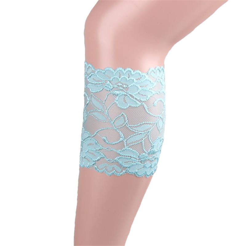 Femmes fille dentelle bottes manchettes fleur jambe plus Stretch garniture Toppers chaussettes: type6