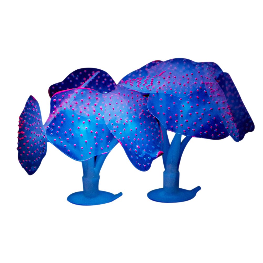 Aquarium Gloeiende Kunstmatige Kwallen Siliconen Gesimuleerde Waterplanten Fluorescerende Vivid Kwallen Aquarium Decor E2: Paars