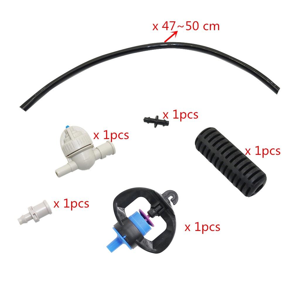 10 sets Rotary misting Atomized micro-nozzles Spherical Anti-drip Device Hanging Hammer water kits garden irrigation fittings: With Hanging Hammer