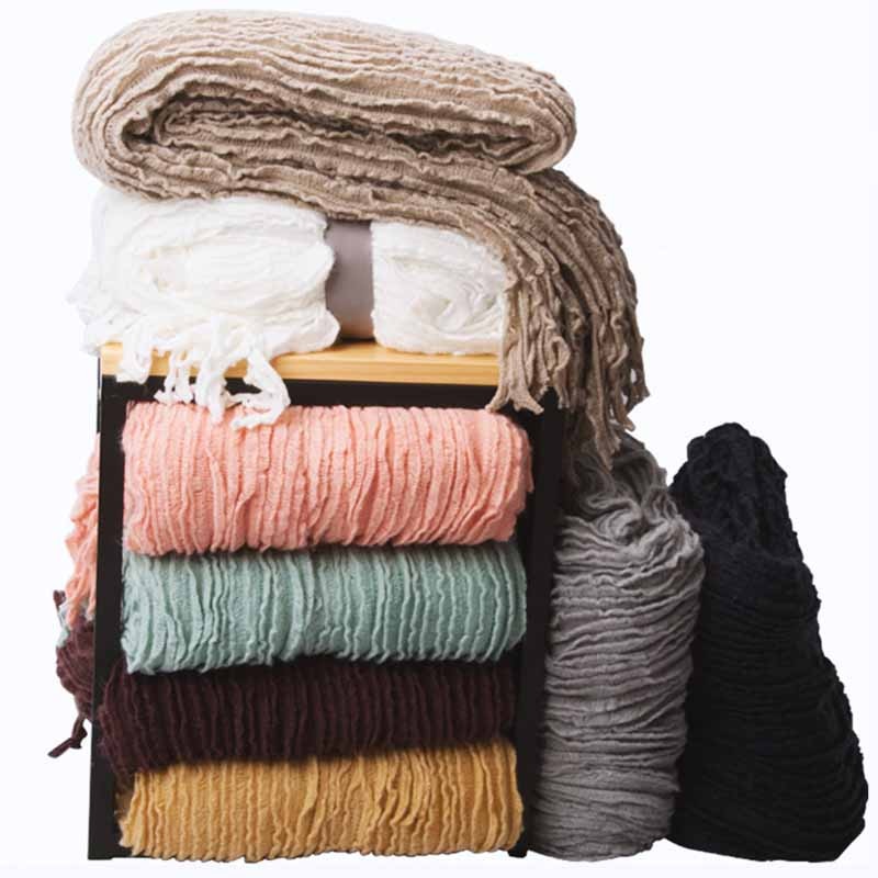 Battilo 100%  acryl casual banksprei woondecoratie gebreide deken , 130*170cm