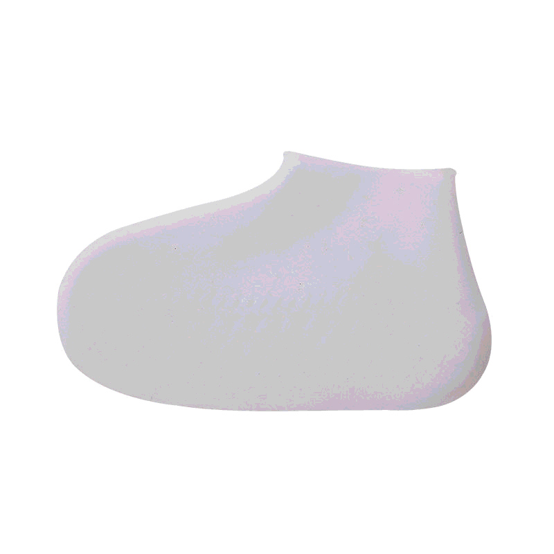 Outdoor latex schuh Stiefel Abdeckung Unisex Anti-slip Mehrweg Latex Schuh Abdeckungen Männer Frauen Wasserdichte Regen Boot Über schuhe: WHITE / M