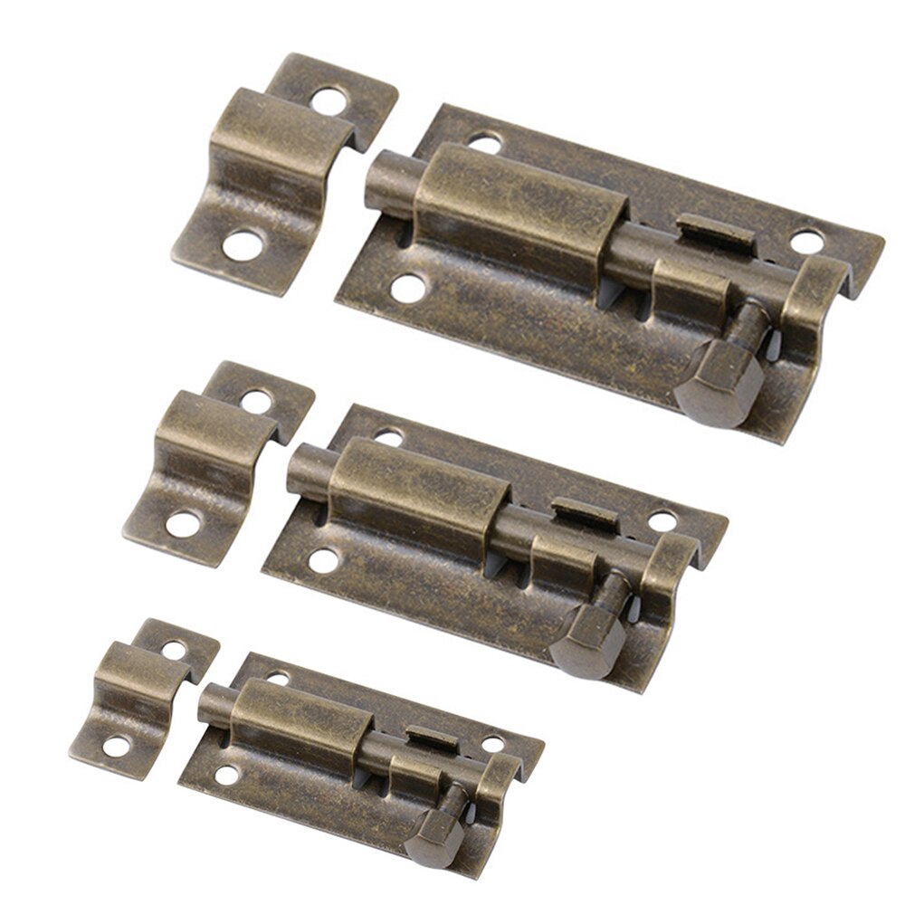 2/3/4Inch Stainless Steel Doors Slide Lock Bolt Barrel Home Gate Safety Hardware Screws Bathroom Lock