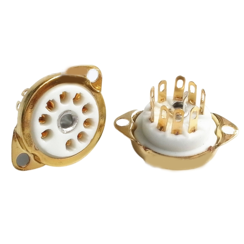 5pcs Ceramic Tube Socket 9PIN Tube Socket 9-Pin Vacuum Tube Socket for 12AX7,12AT7,12AU7,ECC83,ECC82,E88CC 6922