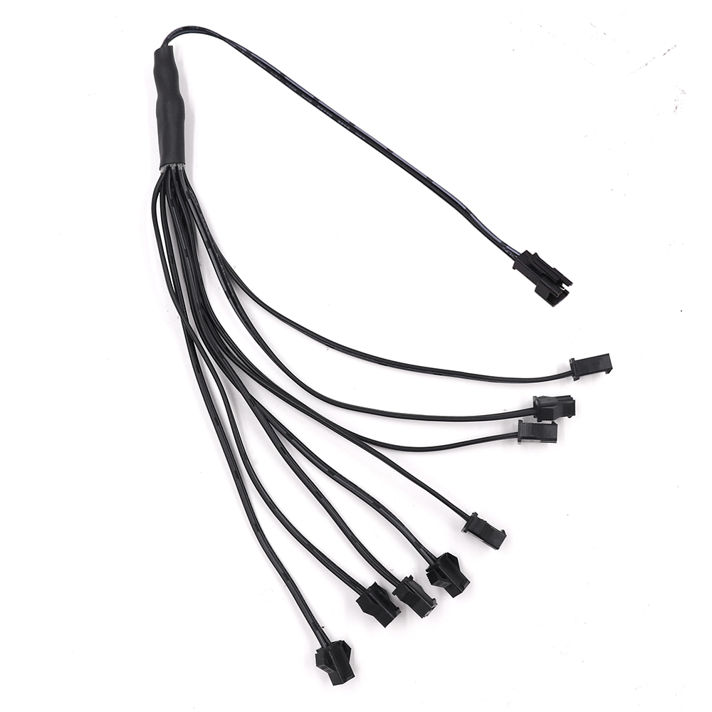 1 In 2/3/4/5/6/7/8/9/10 Jst Connector Splitter kabel 2Pin Connectors Voor 3V/5V/12V El Wrie Neon Light El Tape Strip Driver: 1 in 8 connector