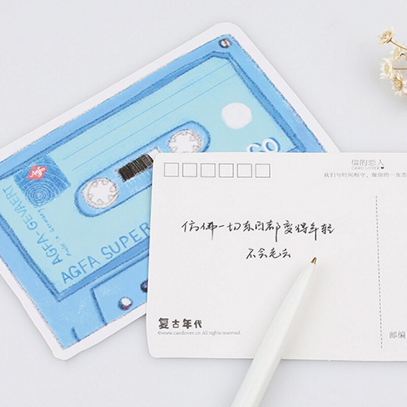 4packs/lot vintage style irregular objects paper postcard business and greeting invitation cards set stationery