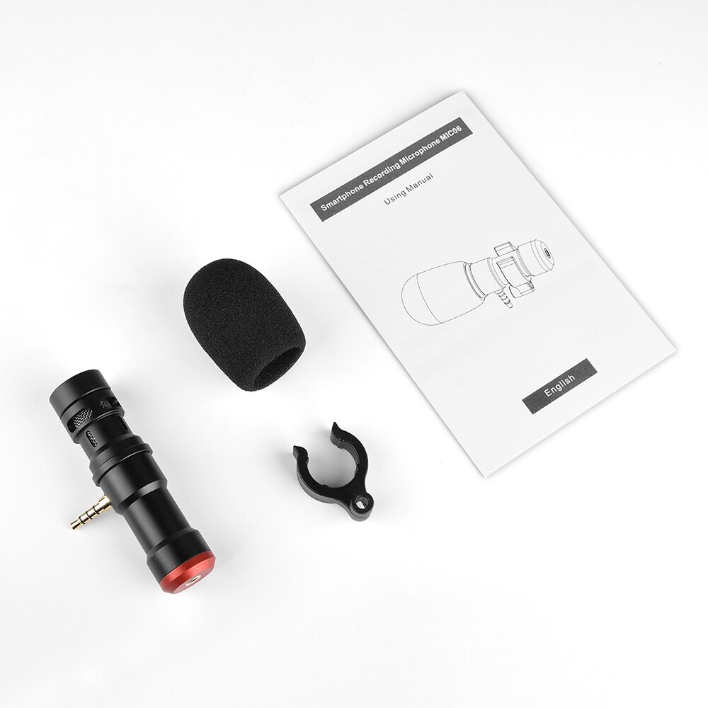 Andoer MIC06 Mini Plug-in Smartphone Microphone Mic for Smartphone Video Recording Live Broadcast Online Singing Chatting