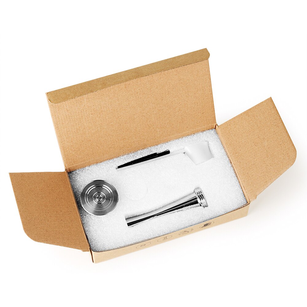 Eco Friendly Packing Box Refillable Capsule For Nespresso Reusable Satinless Steel Crema Maker Reusable Pod: 1Capsule 1Tamper