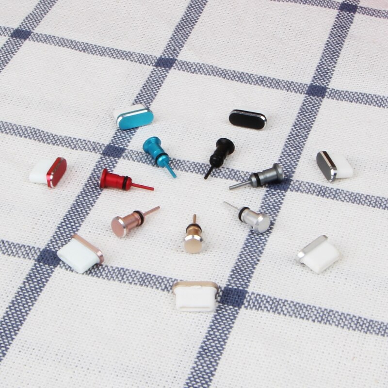 Type C Anti Dust Plug Set USB Type-C Port and 3.5mm Earphone Jack Plug For Samsung Galaxy S8 S9 Plus Huawei P10 P20 lite