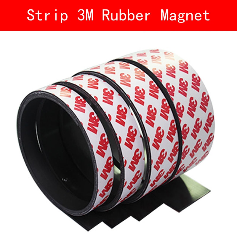 2 meter selvklæbende fleksibel magnetstrimmel 3m gummimagnetbåndbredde 10mm 12mm 15mm 40mm tykkelse 2mm