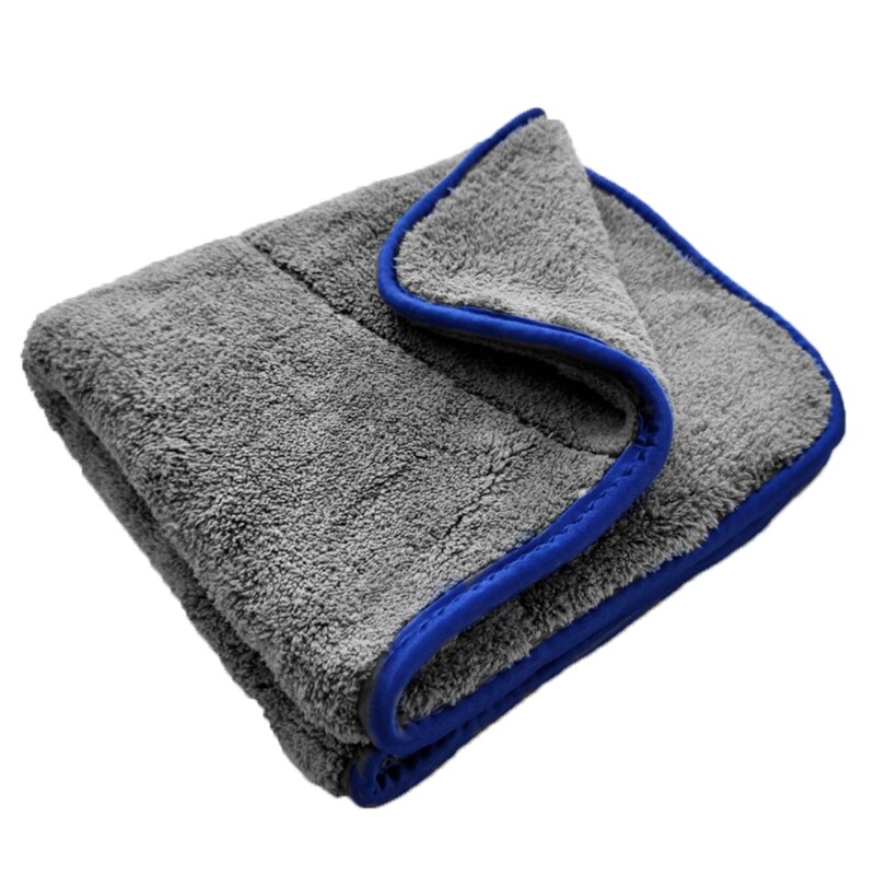 42*48cm 1000GSM Auto Detaillierung Korallen Vlies doppelseitige Handtuch Auto Reinigung Auto Waschen Lappen für Autos Heimat Küche: BL
