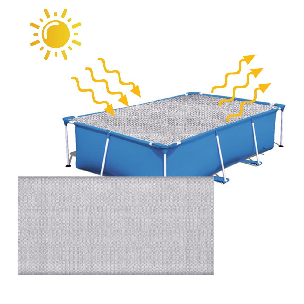 Zwembadafdekking beschermend lichtgewicht regenbestendig zwembadafdekking regenbestendig bovengronds tuin schoon houden lichtgewicht gemakkelijk te gebruiken opvouwbaar: Grote versie