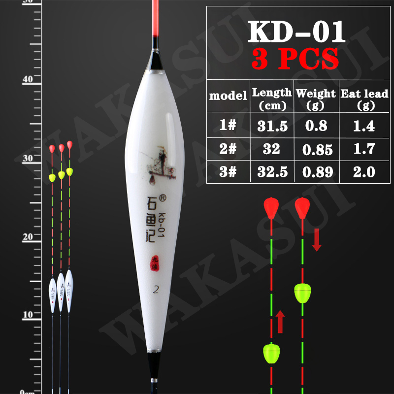 Flotadores de pesca de perlas flotantes, accesorios de caña de pescar de Material Nano llamativo para amantes de la pesca miopía, 3 unids/set por juego: B72-1-3PCS
