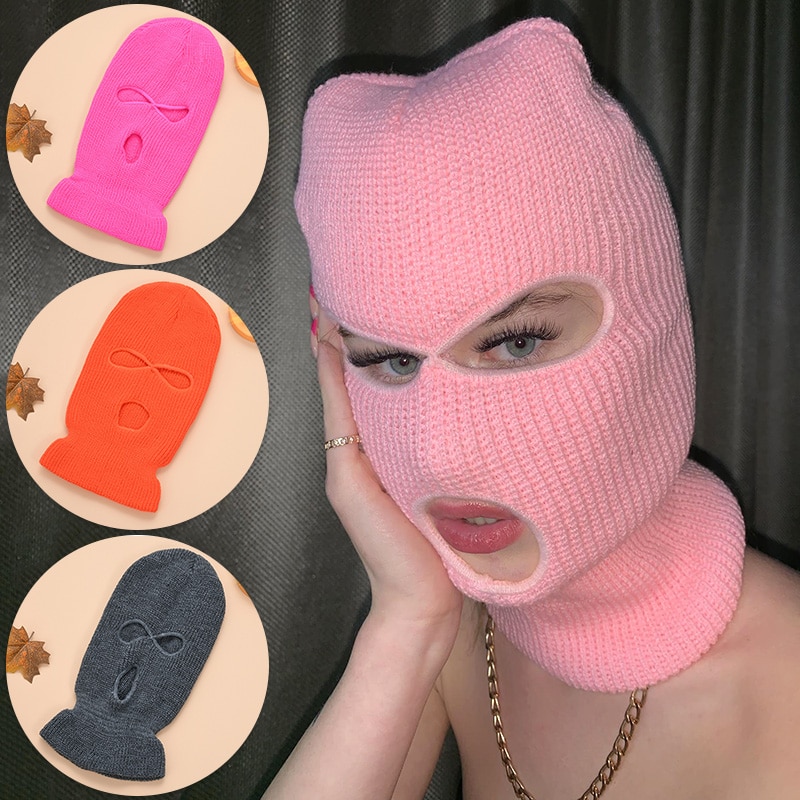 unisex Warme Gesicht Masken Volle Gesicht Abdeckung Maske Drei 3 See Sturmhaube betroffen Hütte Winter strecken Schnee Maske Mütze Hütte halloween Kappe