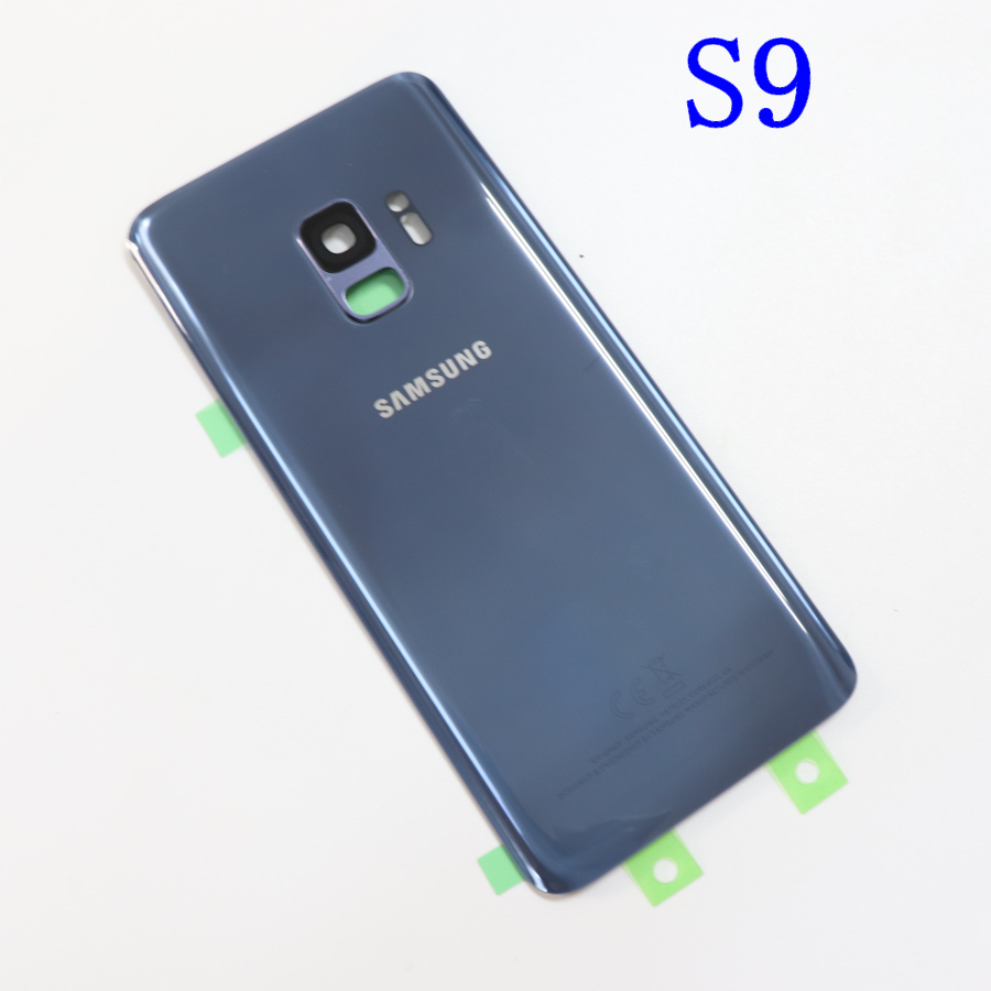 Samsung Della Copertura Posteriore Della Batteria per Samsung Galaxy S9 Più S9 + G965 SM-G965F G965FD S9 G960 SM-G960F G960FD Posteriore Posteriore cassa di Vetro: S9  Blue