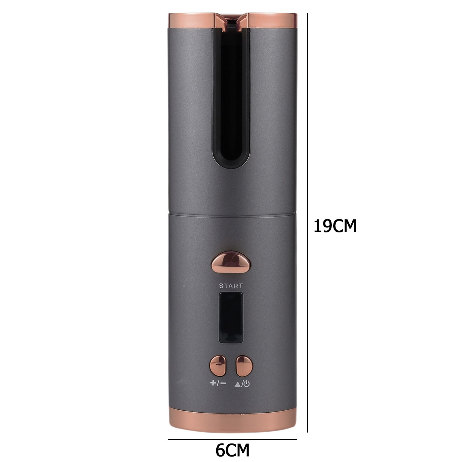 Automatic Hair Curler USB Cordless Rechargeable Auto Rotating Curling LED Display Temperature For Curly Machine Or Waves Hair: Yellow