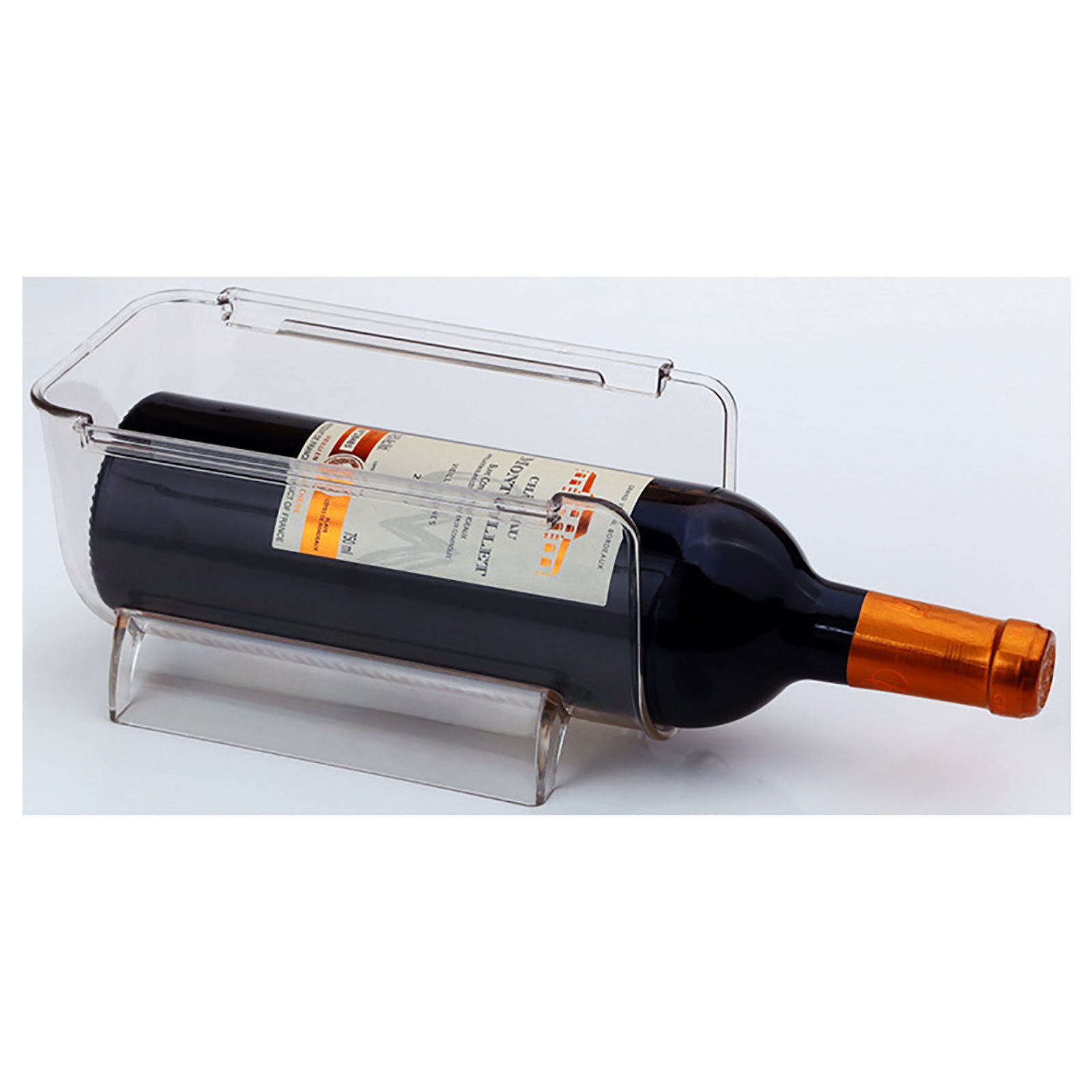 Refrigerator Organizer Kitchen Bottle Storage Rack Stackable Wine Holder Bottles Display Shelf Fridge Kitchen Organizer 1231