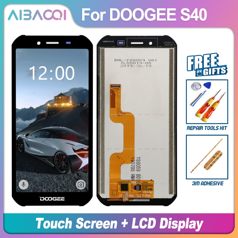 Aibaoqi Originele 5.5 Inch Touch Screen 960X480 Lcd Beeldscherm Vervanging Voor Doogee S40/S40 lite Android 9.1 Telefoon