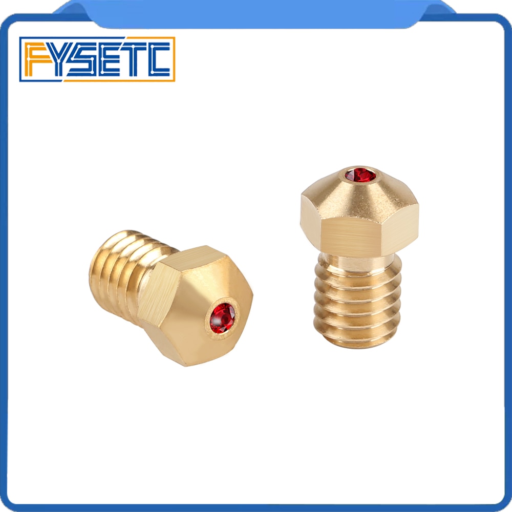 High Temperature E3D Ruby Nozzle V6 1.75mm Nozzles 0.4mm Compatible PETG ABS PET PEEK NYLON Ruby Nozzle For PRUSA I3 MK3/LulzBot