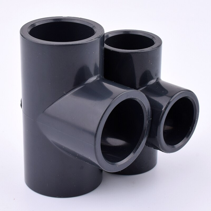 2-10Pcs 20-63mm UPVC Three-Way Joints Garden Irrigation Plastic Water Pipe Fittings Fish Tank Aquarium Accessories