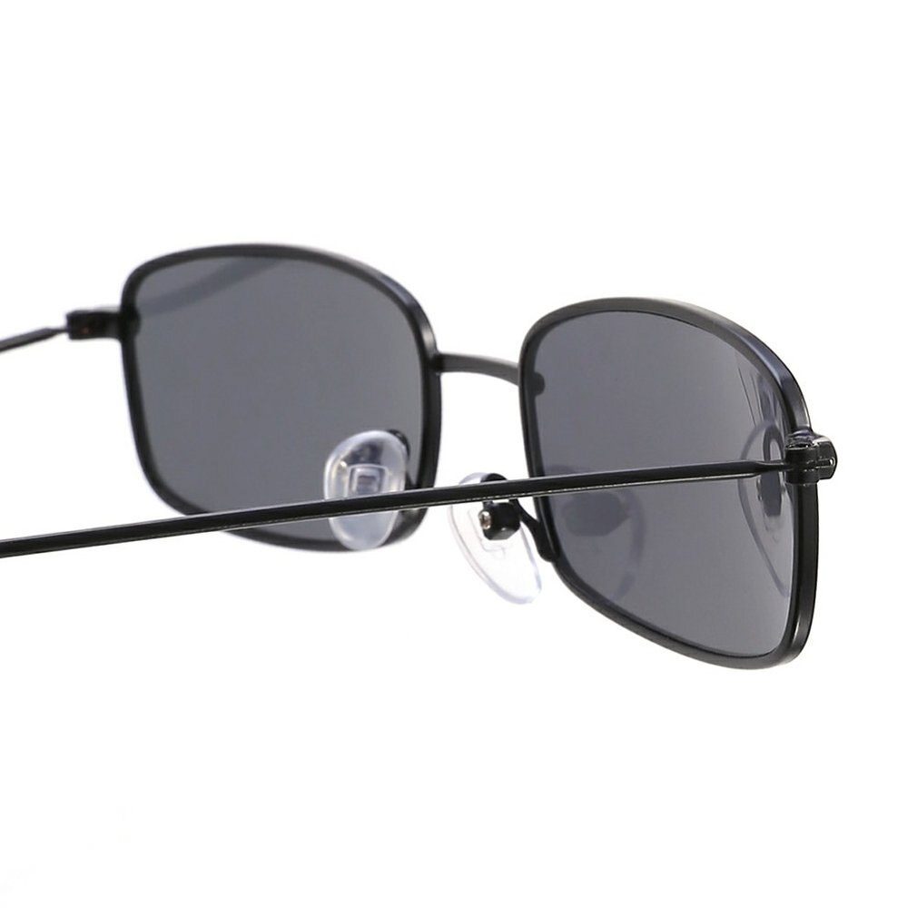 Small Retro Shades Rectangle Sunglasses Men Red Lens Metal Frame Clear Lens Driving Riding Sun Glasses For Women Unisex UV400