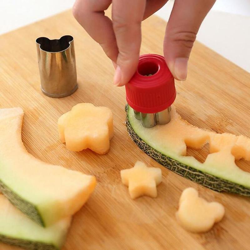 Set van 8 stuks groentesnijders, diy koekjesvormpjes, bloemvormpjes voor kinderen, traktaties, voedselvormpjes en fruitvormpjes.