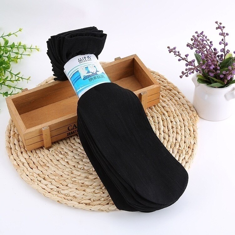 5 par herre sokker stiler svarte sokker pustende høst vinter for mannlig mannskap silke sokker herre bomullssokker: 4