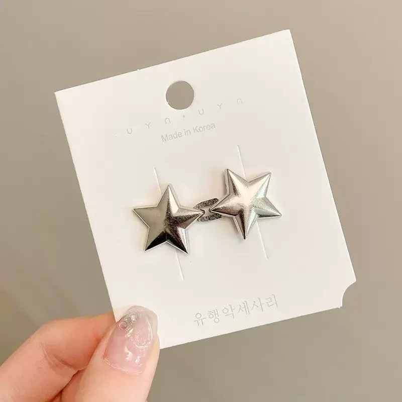 Juego de broches de estrella de aleación con hebilla para apretar la cintura, Clip, botón a presión ajustable, botones vaqueros, accesorios de ropa desmontables, 1/8: Verde negro / Color amarillo dorado claro
