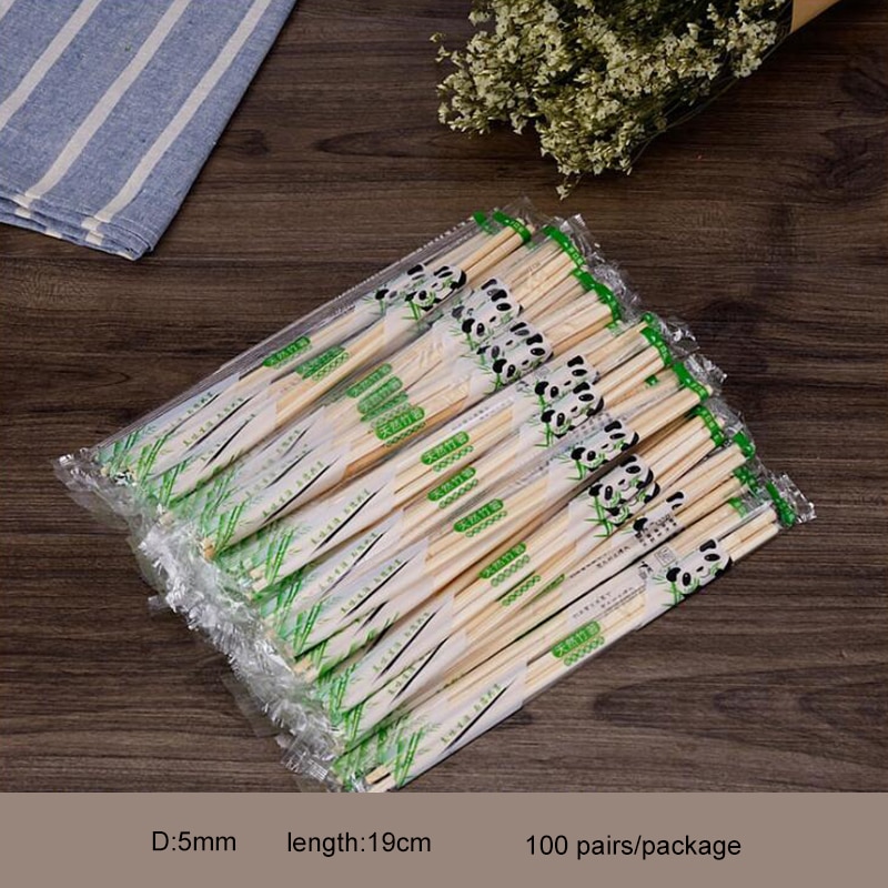 Gezonde Wegwerp Eetstokjes Te Gebruiken 100 Pairs Van Een Pack Natuurlijke Bamboe Eetstokjes