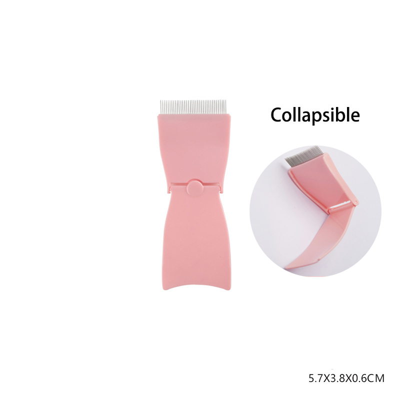 1 Stuks Zwart Opvouwbare Wimper Borstel Kam Schoonheid Make-Up Lash Separator Roestvrij Staal Wimper Krultang Mascara Curl Cosmetisch Hulpmiddel: Oranje