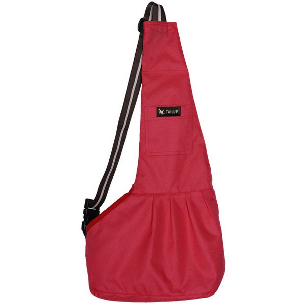 Tailup Pet Carrier Bag Oxford Hond Kat Puppy Aminal Sling Enkele Schoudertas Warme Winter Hond Front Borst Carrier Outdoor reizen: Red / S