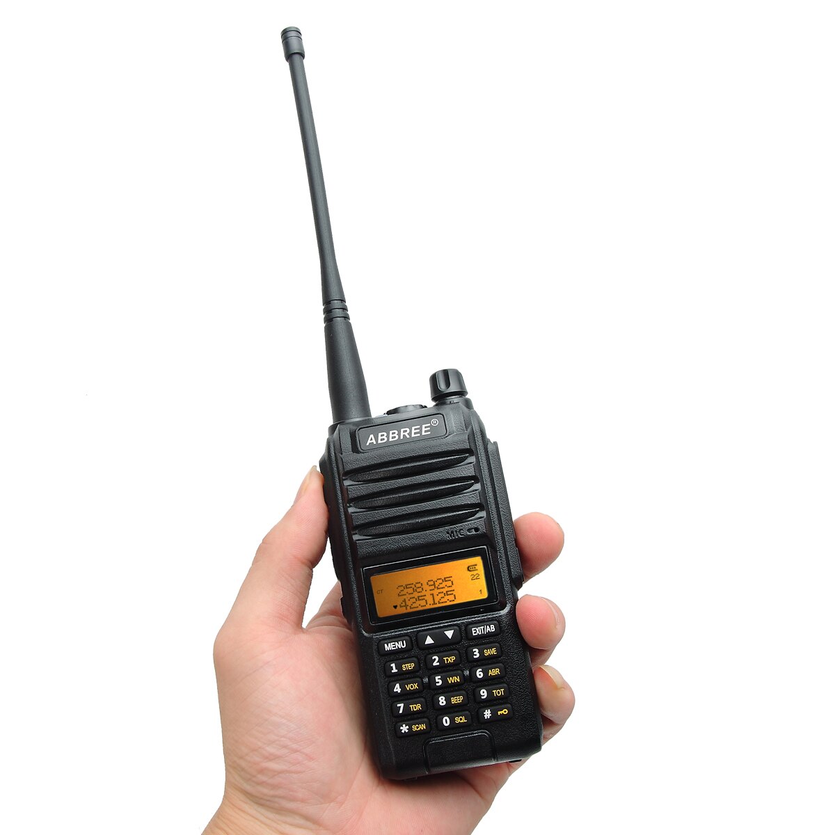 Abbree AR-F3 8w Tri-Band Walkie Talkie 220-260MHz Amateur Ham handheld Tragbare radio Comunicador Sender transceiver Wandern