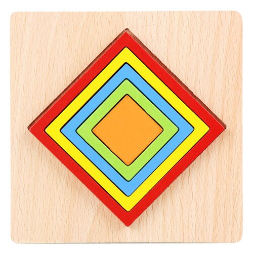 Wooden Shape Cognition Board Children's Jigsaw Puzzle Toys Kids Educational Toy Baby Montessori Learning Matching Sensory Toys: 2