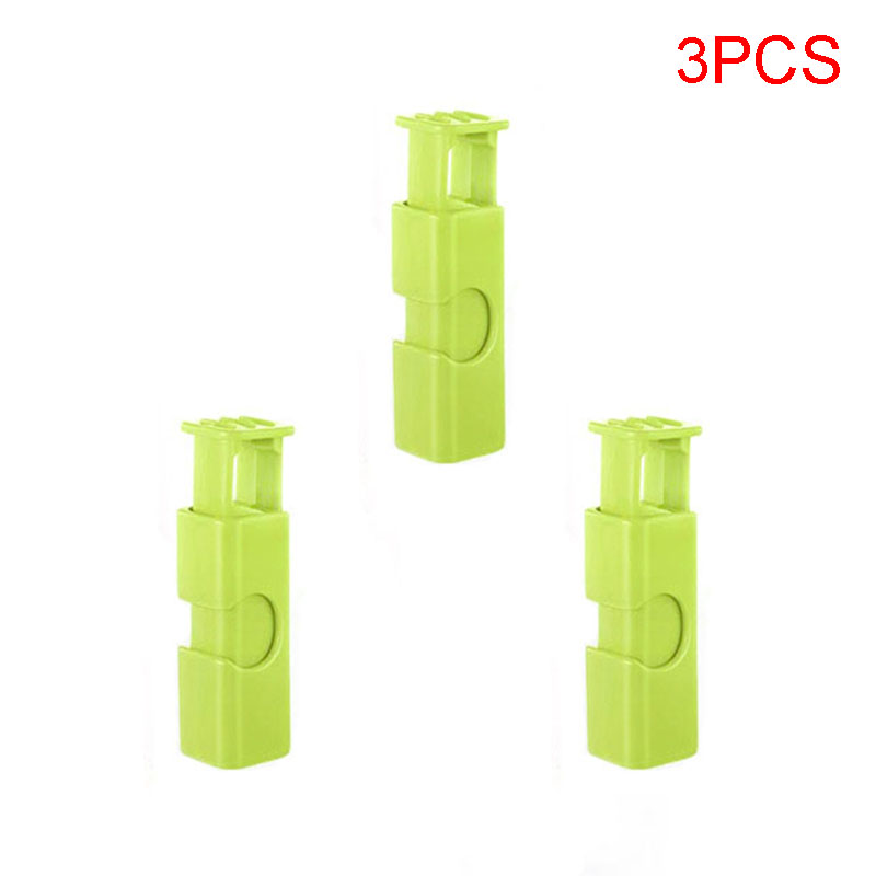 1/3Pc pinzas de cierre de tentempié para los paquetes de sellador de bolsas alimentación conservar la frescura de almacenamiento de alimentos bolsa Clips accesorios de cocina: Green 3pcs