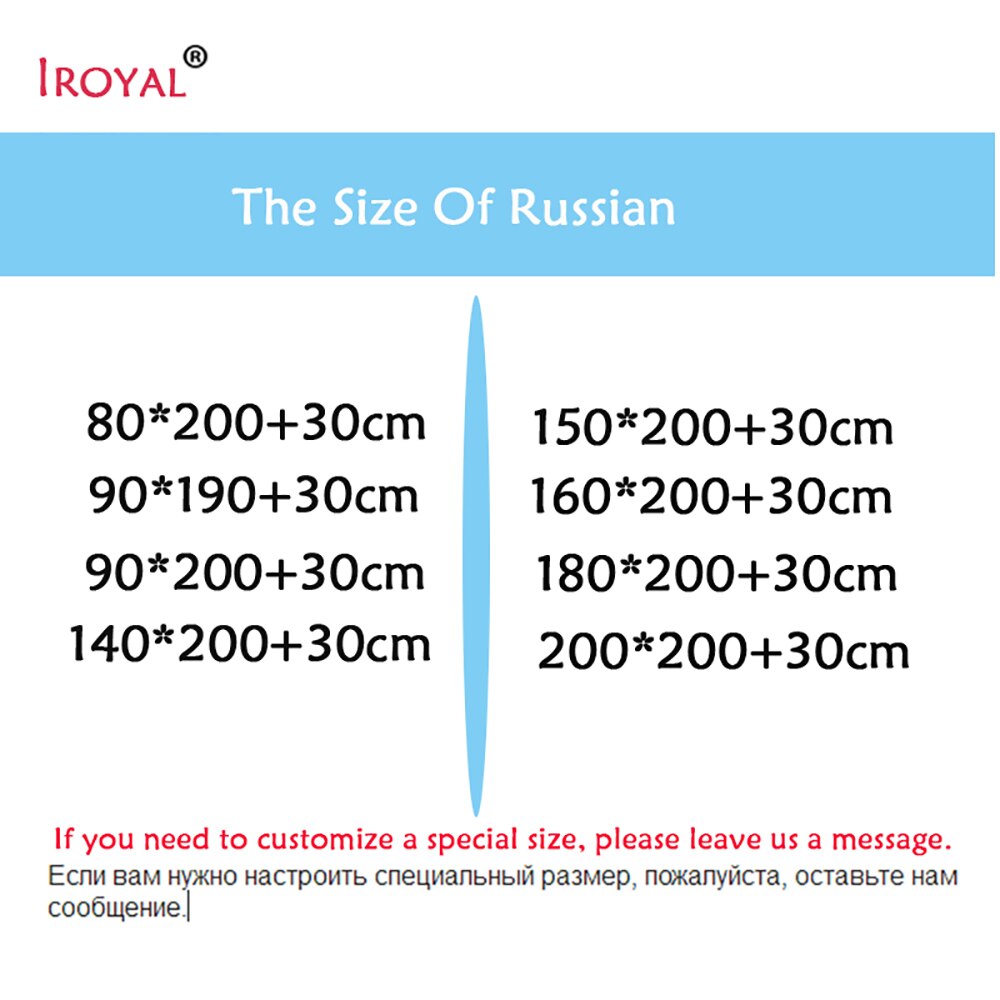 IROYAL 180*200 cm Terry Waterdichte Matrashoes Anti-mijt Ademend Hypoallergeen Bescherming Bed Pad Matras Protector 1 st