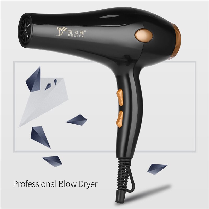 Strong Power Hair Dryer for Hairdressing Barber Salon Tools Blow Dryer Low Hairdryer Hair Blowing Machine with Comb