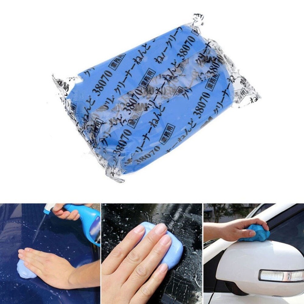1PC magique propre argile barre voiture bleu nettoyage argile barre détail propre argile soin outil boue lavage boue voiture laveuse