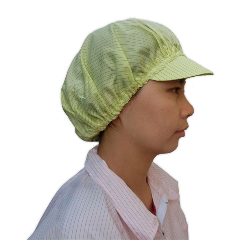 Factory Outlet Anti-Static Hats Safety Cleanroom Dustproof ESD Mens Clean Room Protective Electronics Factory Work Cap: Yellow