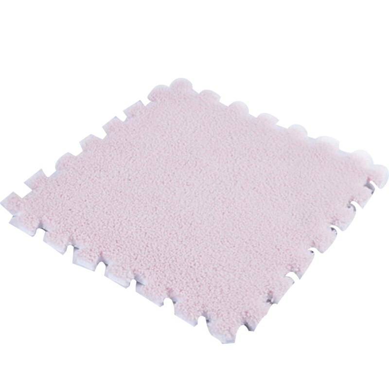 1pc 30*30CM épissage verrouillage mousse peluche tapis bébé jouer coussin salon chambre tapis tapis maison tapis de sol: Jaune clair