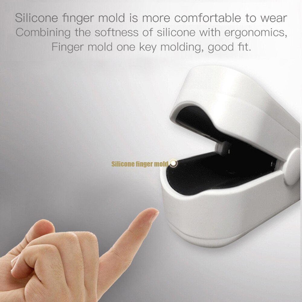 Digital fingerspids pulsoximeter oled display blod iltmåler måler til sport automatisk detektion af fingerposition