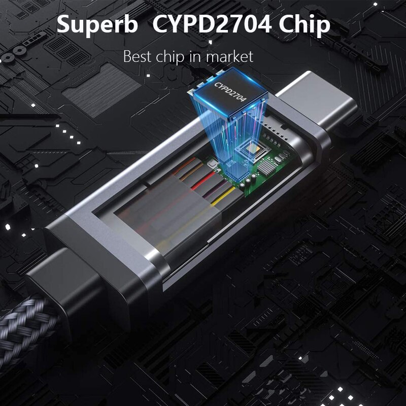 fulmine 3 cavo, Jsaux PD 100W 5A USB-C a USB-C 40Gbps 5K @ 60Hz tipo C a C USB ricarica rapida per Macbook pro dell HP centro 1m