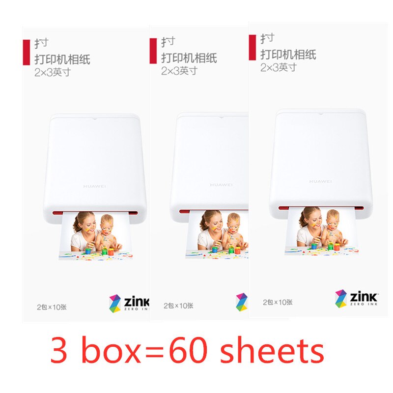 Papel fotográfico Original Zink 2*3 pulgadas 50*76mm para impresora Huawei Canon zoemini LG PD261 251 233 239SP: 3 box