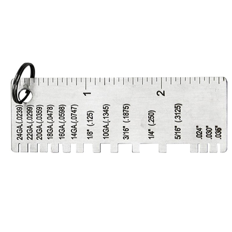 Stainless Steel Thickness Gauge Weld Inspection Ruler Welding Seam Gauge Caliper Metal Sheet Measuring Tools