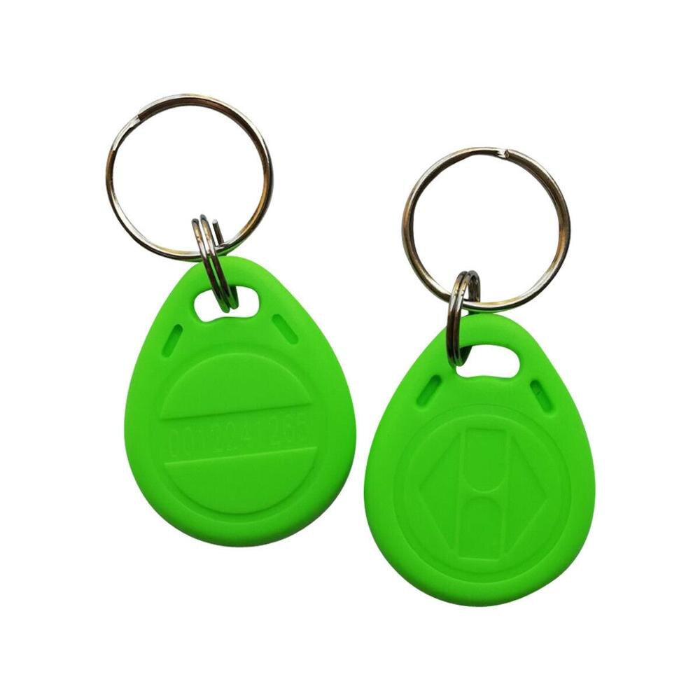 Keyfob smart ID Card Read only RFID Tag Proximity 125Khz Key fobs Ring Access Control Card Red Blue -10pcs