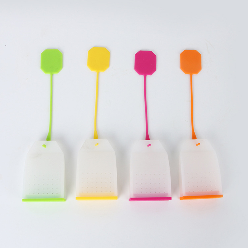 6pcs Silicone Reusable Tea Bag Tea Infuser Strainer Loose Leaf Filters Steeper for Tea Cups Mugs Teapots (Random Color): Orange