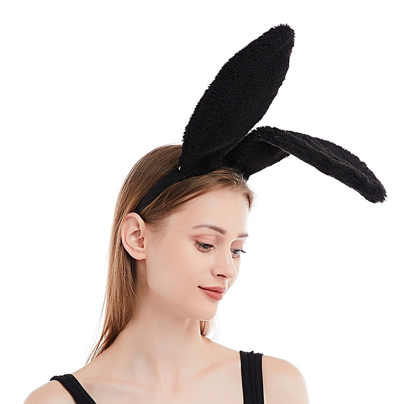 Pluche hoofdband met konijnenoren, hoofdband, konijnenoren