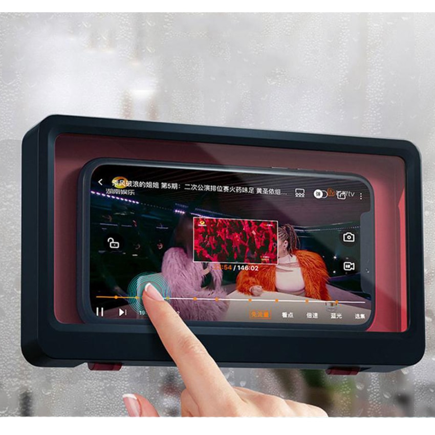 Telefoon Houder Waterproof Case Box Wandmontage Alle Bedekt Mobiele Telefoon Planken Zelfklevende Douche Accessoires