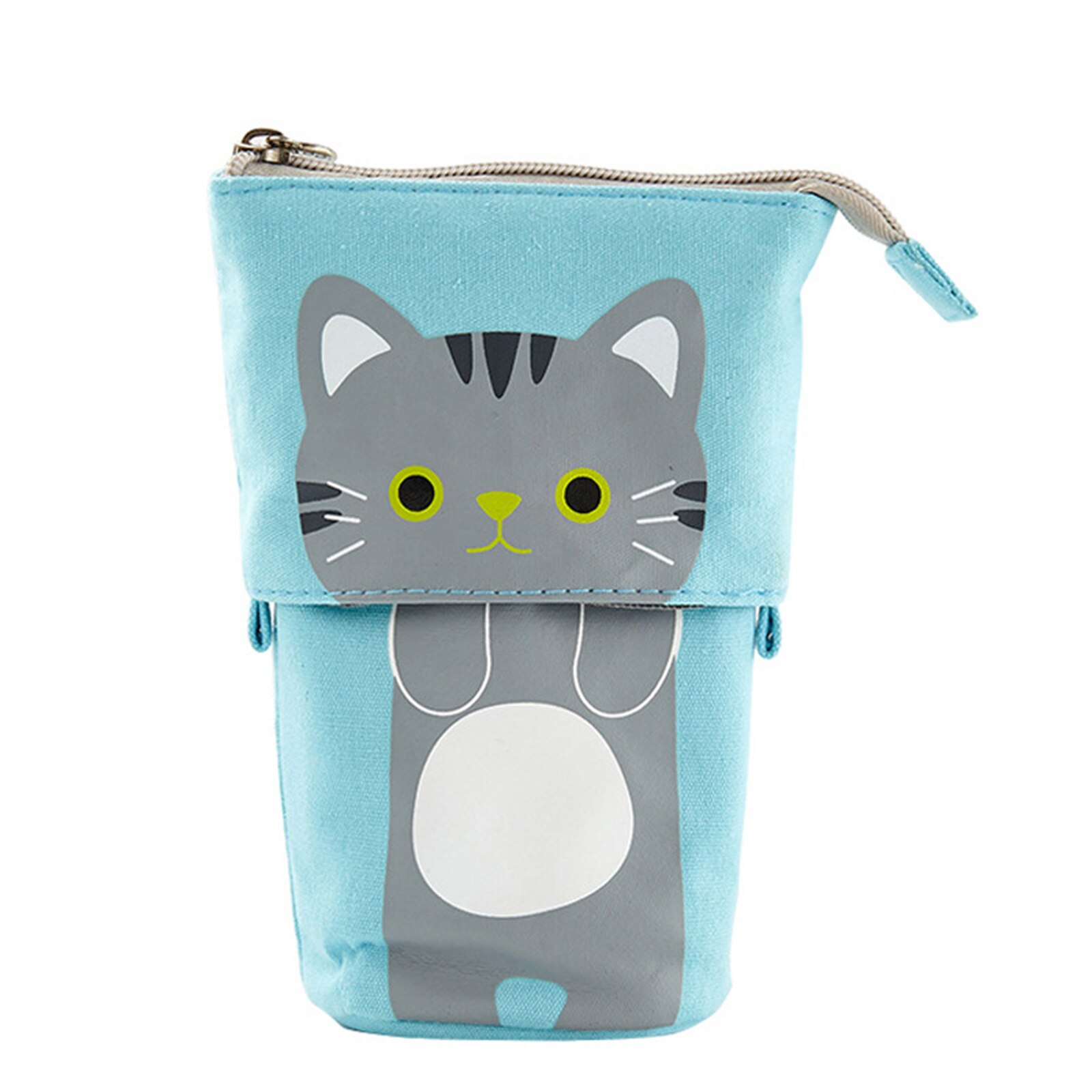 Estuche para lápices Pop-up, portalápices multifuncional, papelería, escuela, oficina, suministros en Stock: Grey cat